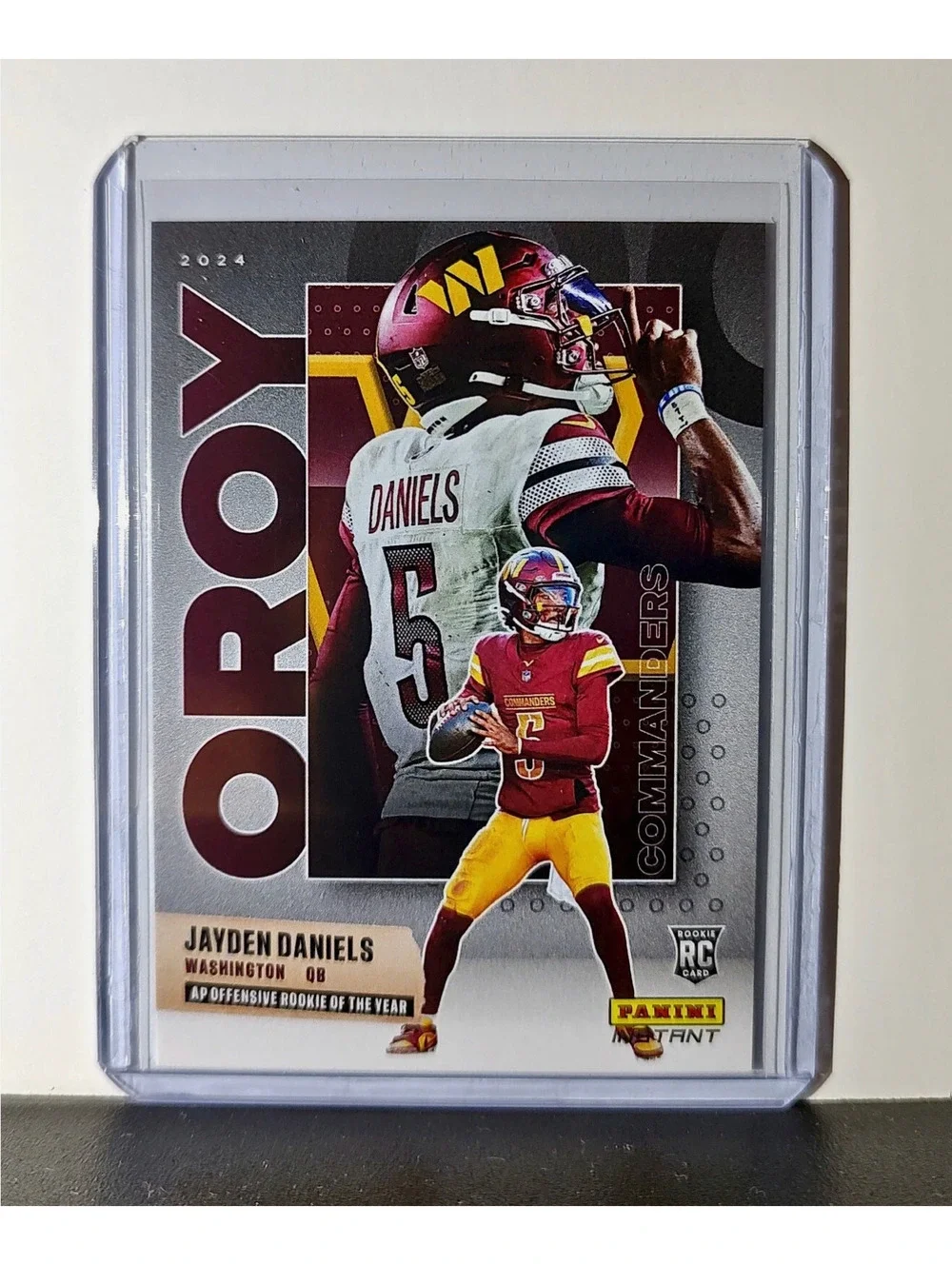 Jayden Daniels Rookie Panini NFL Football Cards Set of 5 with Acrylic Display